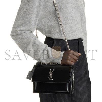 YSL SUNSET MEDIUM IN PEARLESCENT LEATHER 422906 (22*16*8cm)